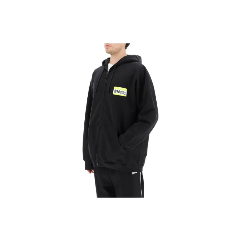Vetements My Name Is Zip Up Hoodie-3