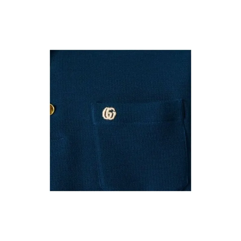 GUCCI FW23 Polo Shirt Men's Lake Blue-5