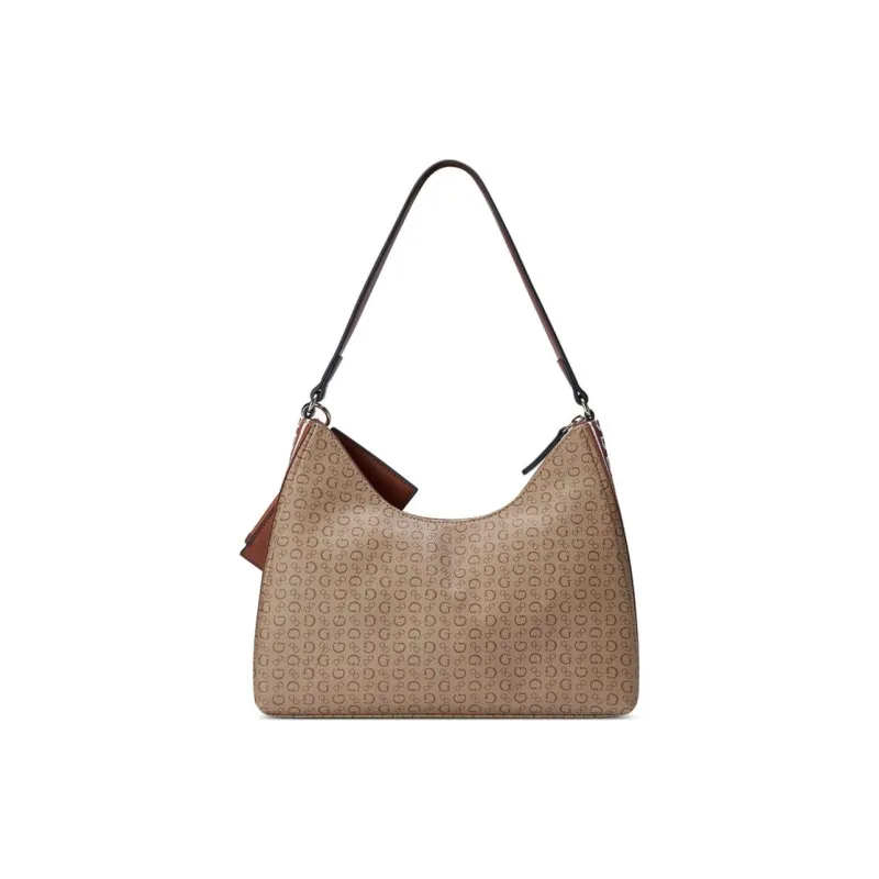 GUESS Artificial Leather Combo Bag Shoulder Bag Hobo Bag Handbag Shoulder Bag Small Size Women's Coffee-2