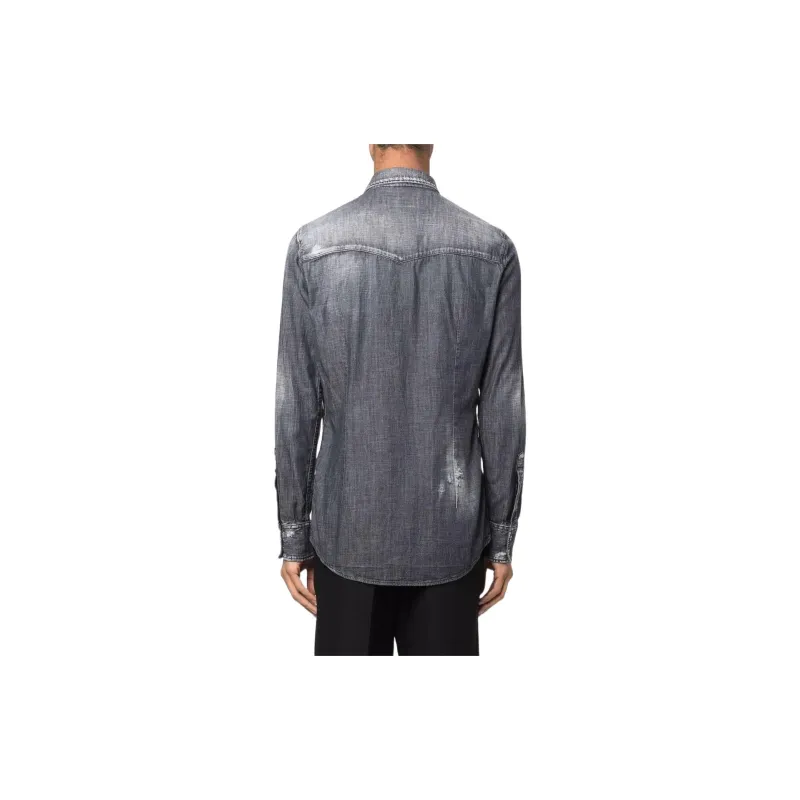 DSQUARED 2 Dark wash Denim Shirt-2