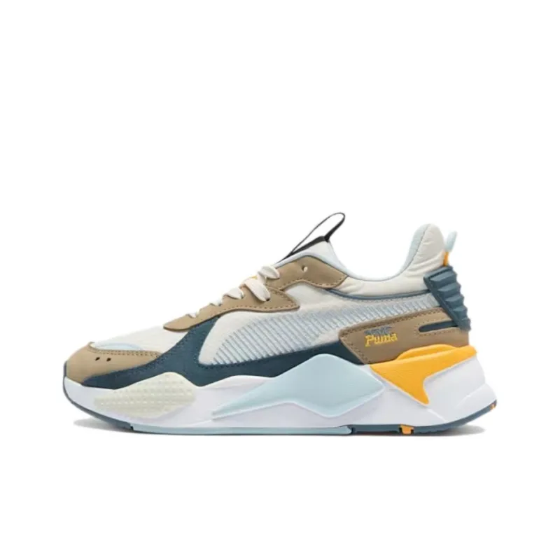 PUMA RS X Anti Slip Wear Resistant Low Top Casual Shoes Women's Beige Blue Yellow-0