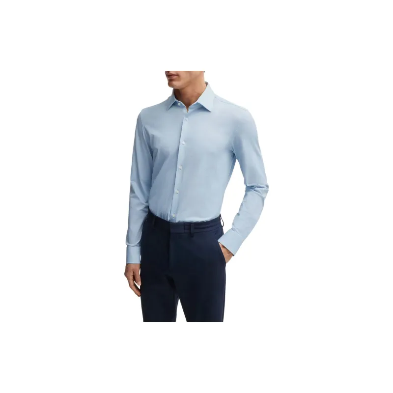 HUGO BOSS SS24 Shirt Men's Light Blue-1