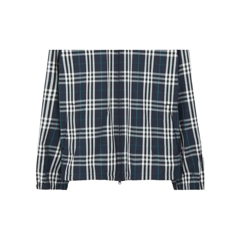 Burberry Checked Zip up Hooded Jacket-5