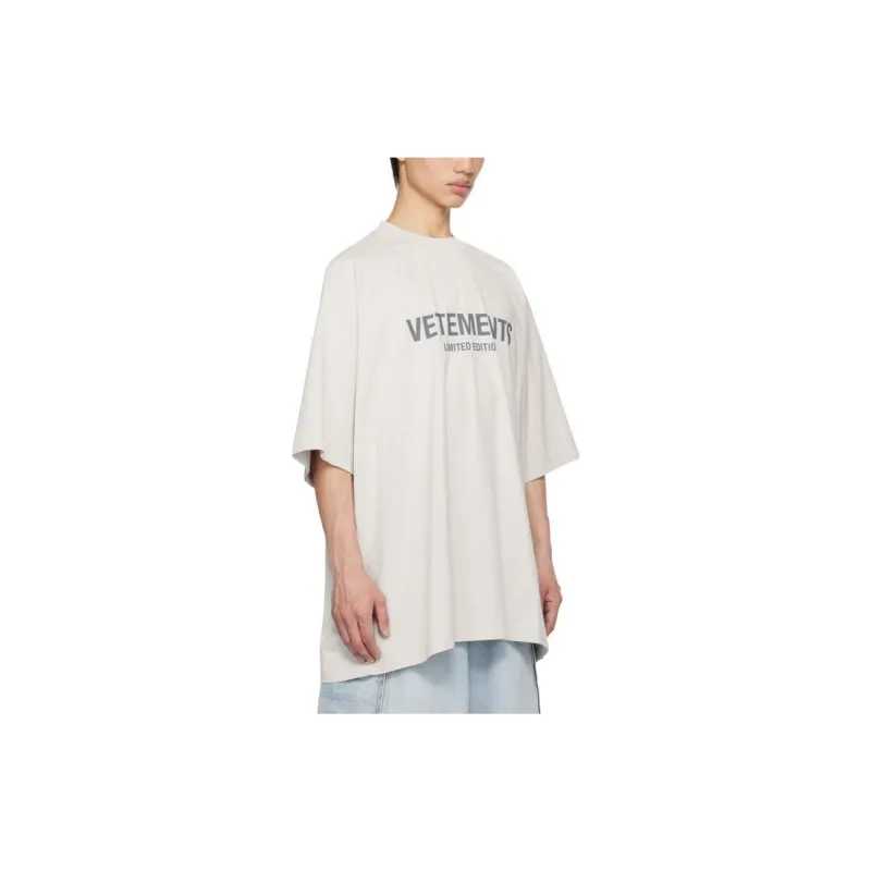Vetements T-Shirts Men Gray-3