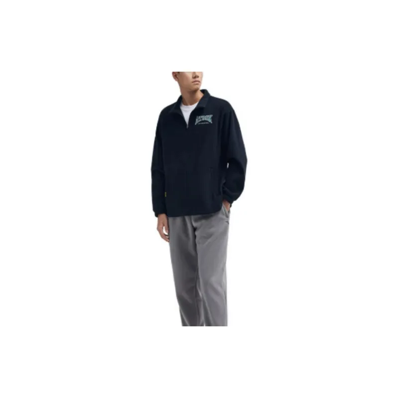 Anta Basketball Collection Velvet feel Coat Men's Basic Black-2