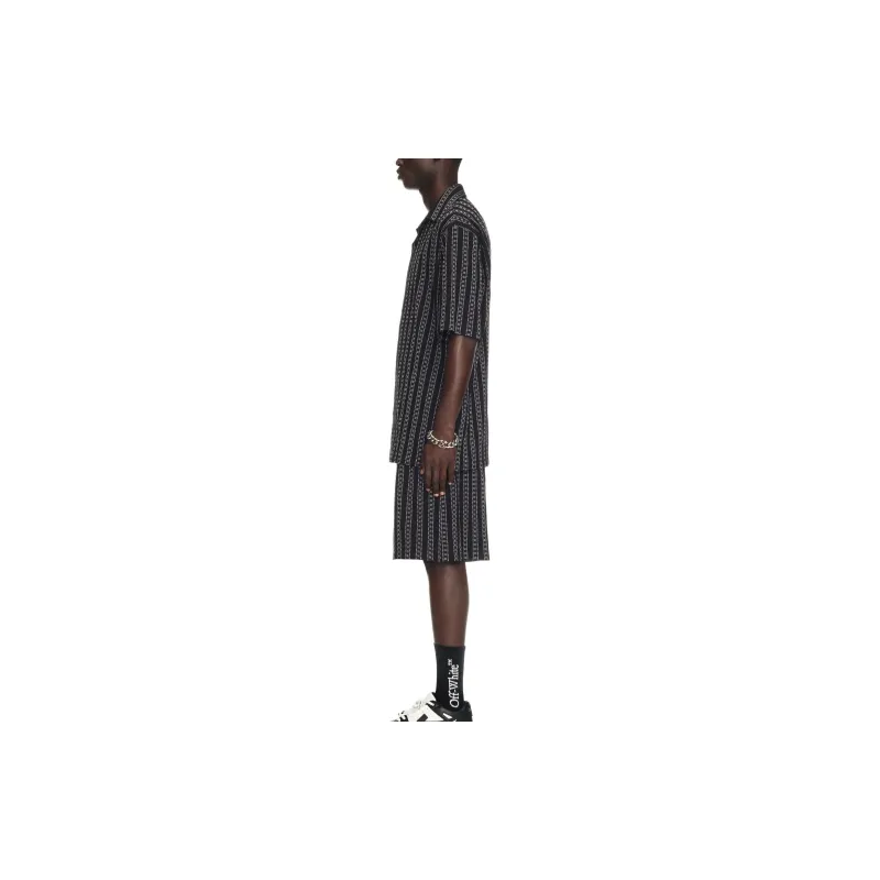 OFF-WHITE All-Over Patterned Short-Sleeved Shirt-3