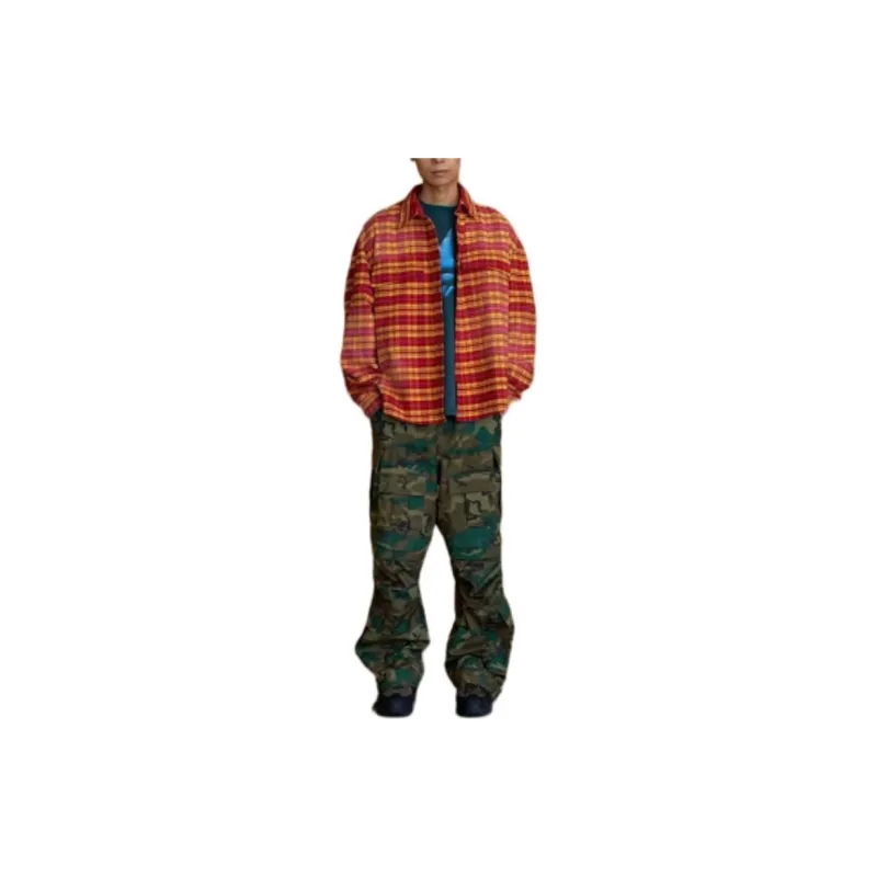 FARFROMWHAT Shirt Spring Men's Red-3
