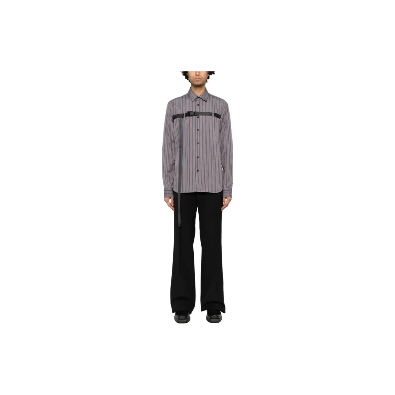 OFF-WHITE Flared-leg Wool Trousers-1