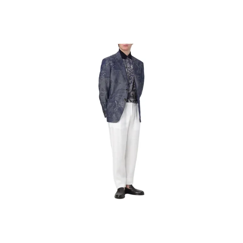 ETRO Jacquard Denim Blazer-3