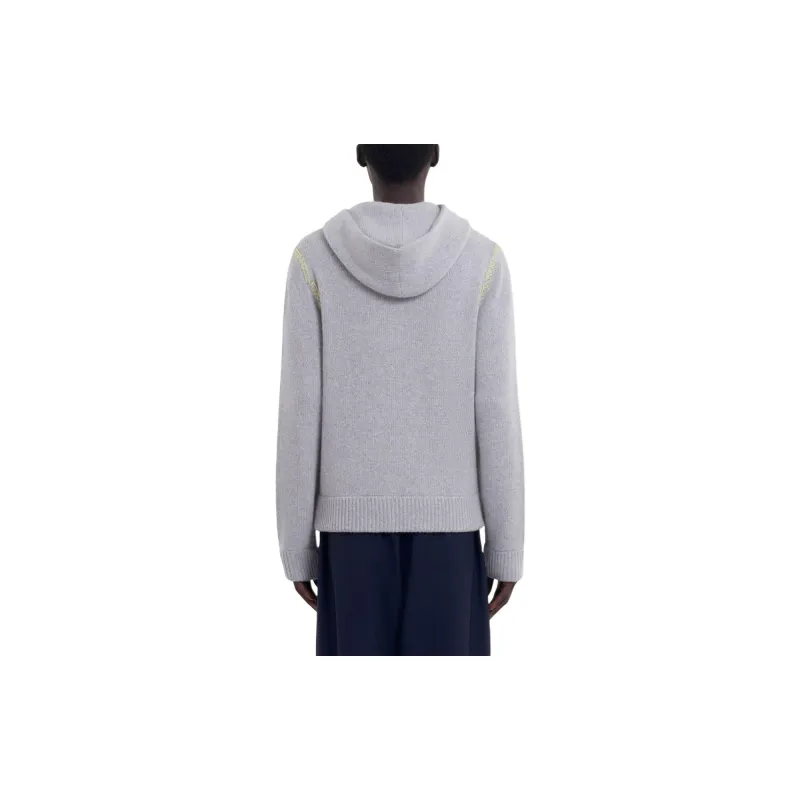 MARNI Logo Embroidered Zipped Cardigan-2