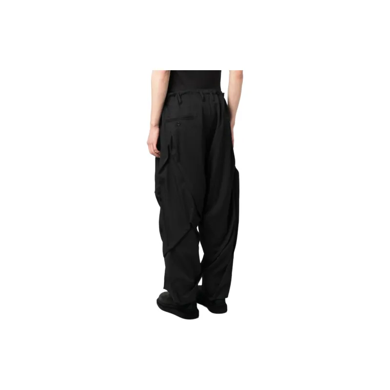 Yohji Yamamoto Pleated Drop-crotch Trousers-3