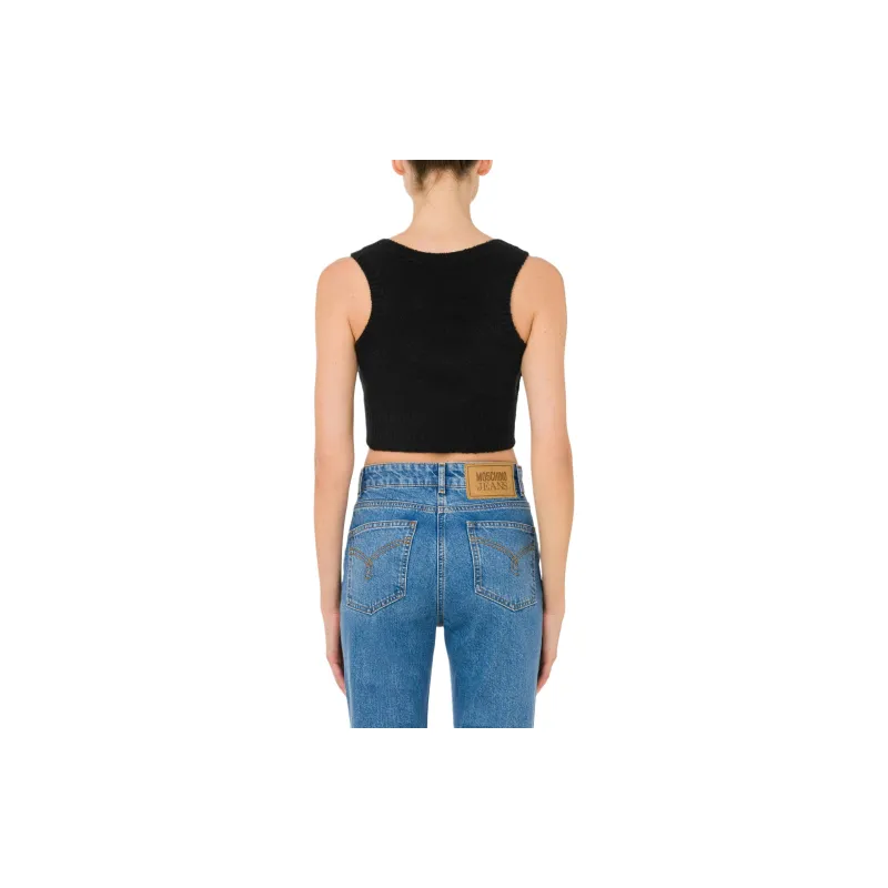 MOSCHINO Tank Tops Men Black-3