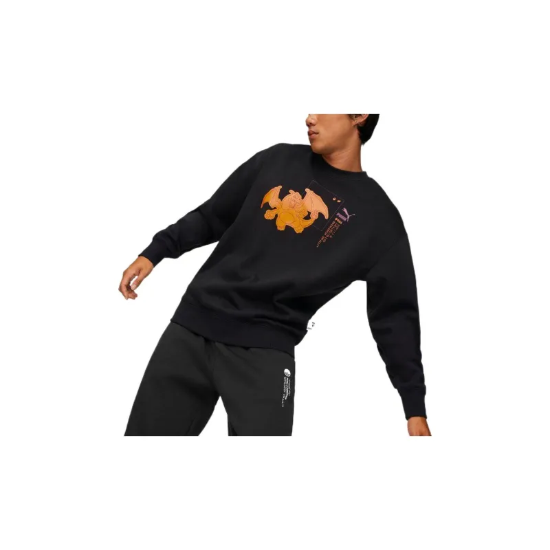 PUMA X Pokemon Co Brand Series Sweatshirts Men Black-3