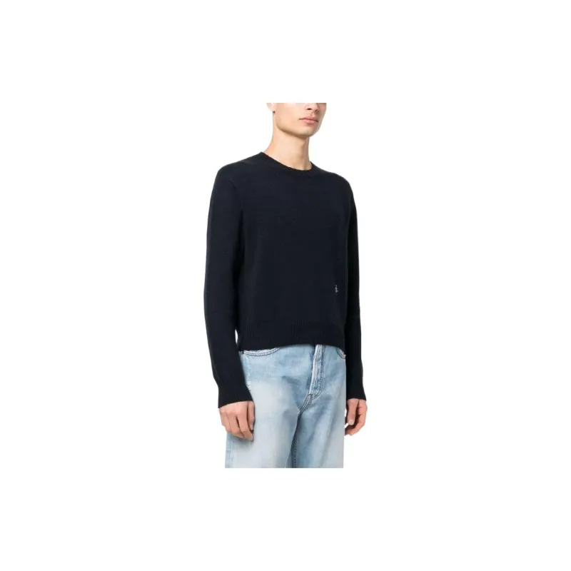 SPORTY & RICH Logo embroidered Crew neck Jumper-2