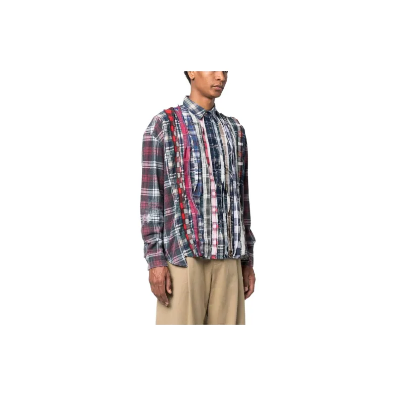 Needles Flannel Shirt Ribbon Shirt-3