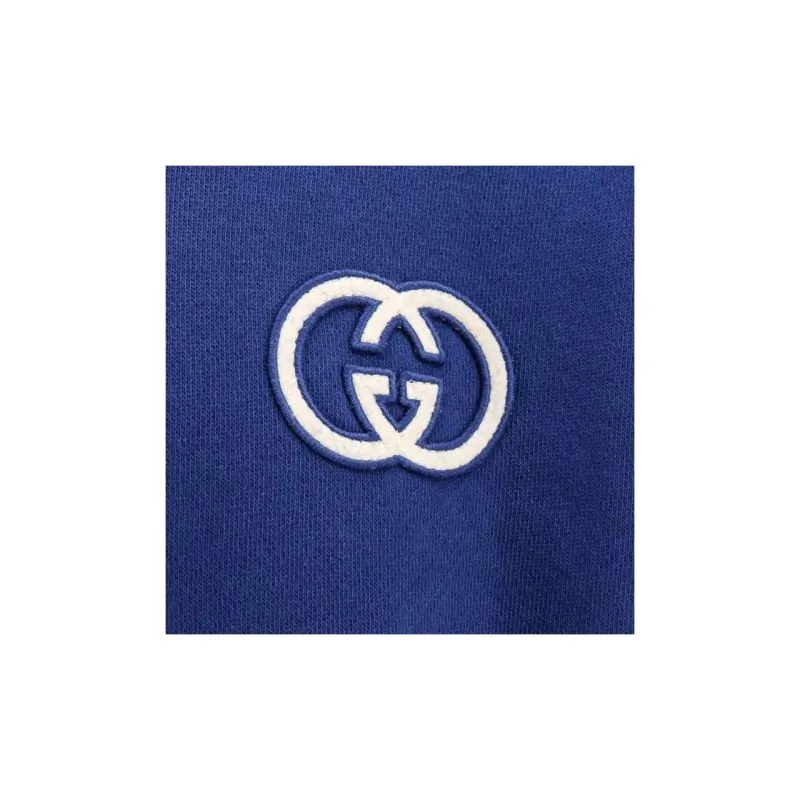GUCCI Interlocking G logo Drawstring Hoodie-2