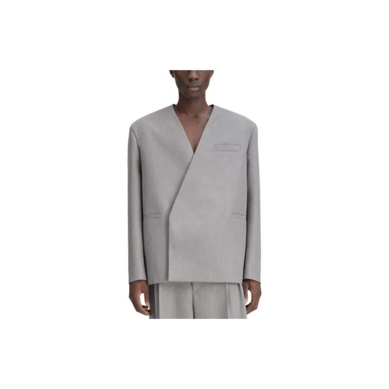 Jacquemus La Veste Cuadrada Business Suits Coats Men's Gray-1