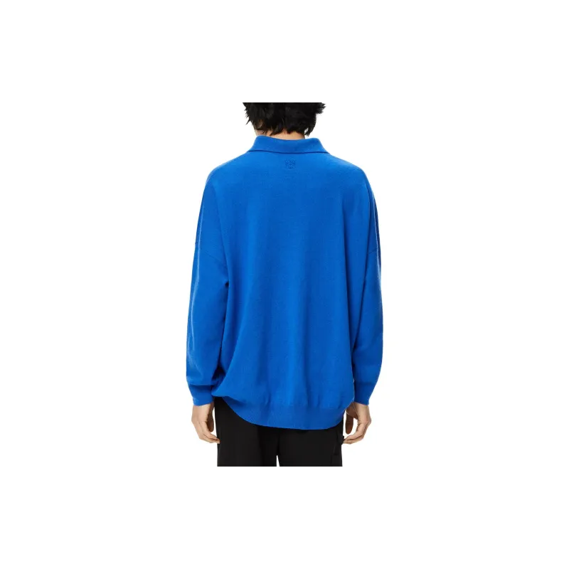 LOEWE FW22 Polo Shirt Men's Electric Blue-3