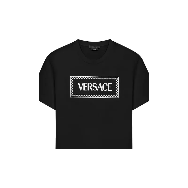VERSACE Embroidered Logo Compact T Shirt-5