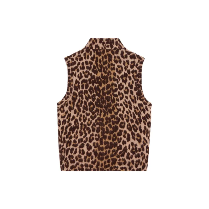 CELINE Turtleneck Sweater In Leopard Cashmere-1