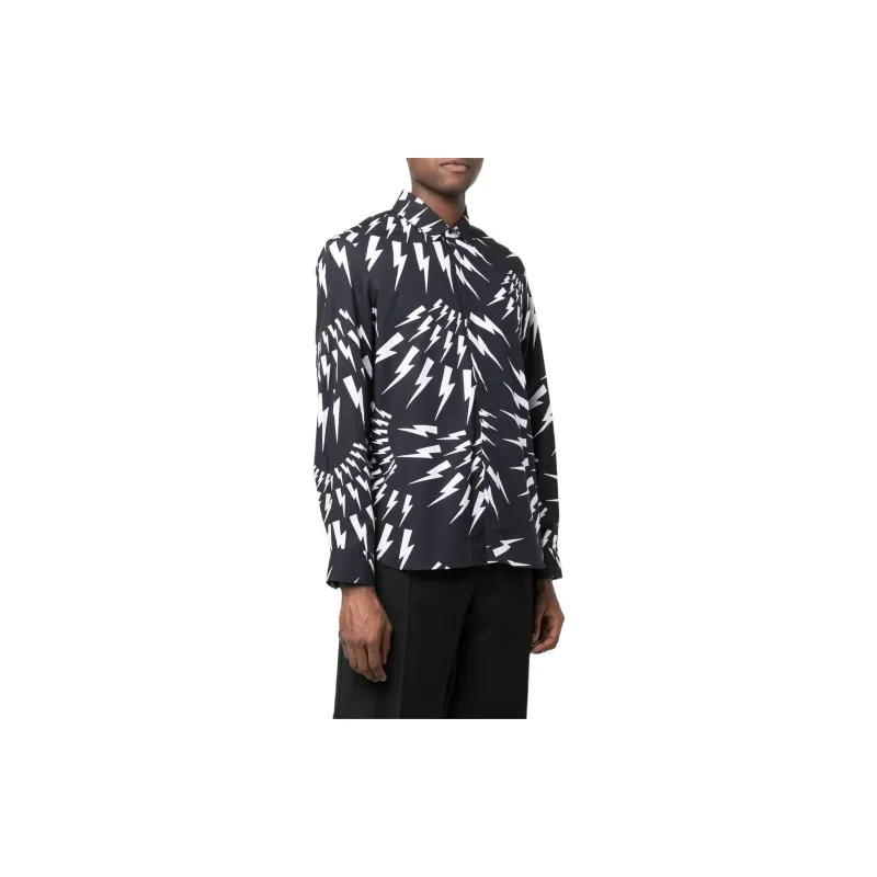 Neil Barrett Shirts Men Navy Blue-2
