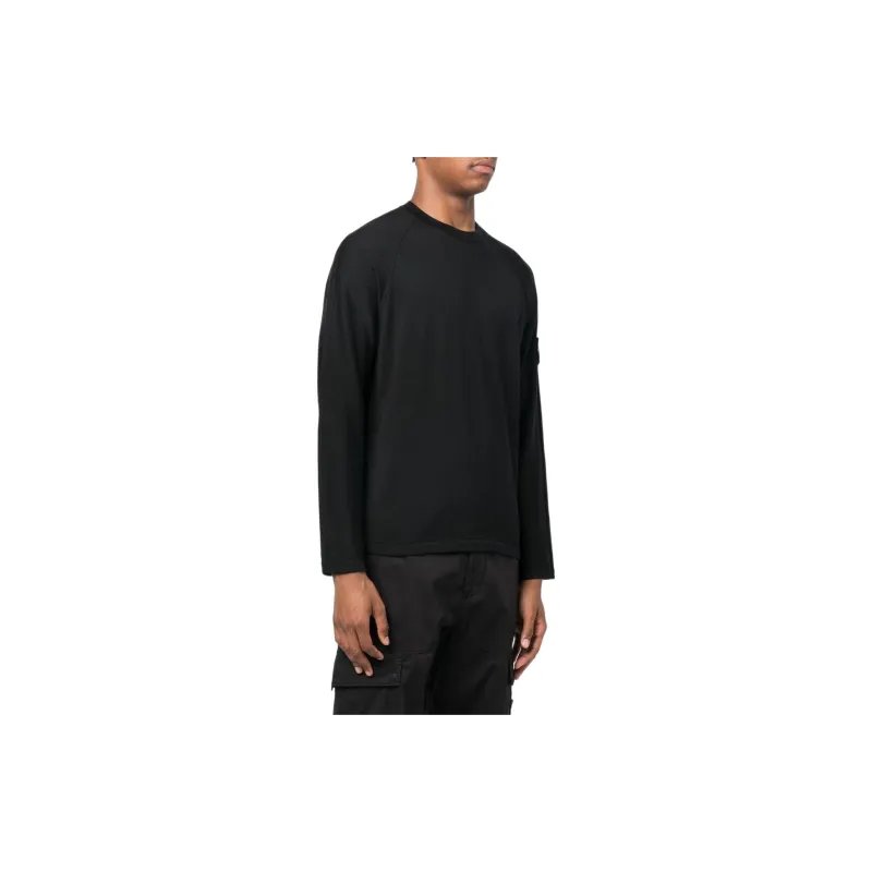 STONE ISLAND Logo-patch Long-sleeve Top-1