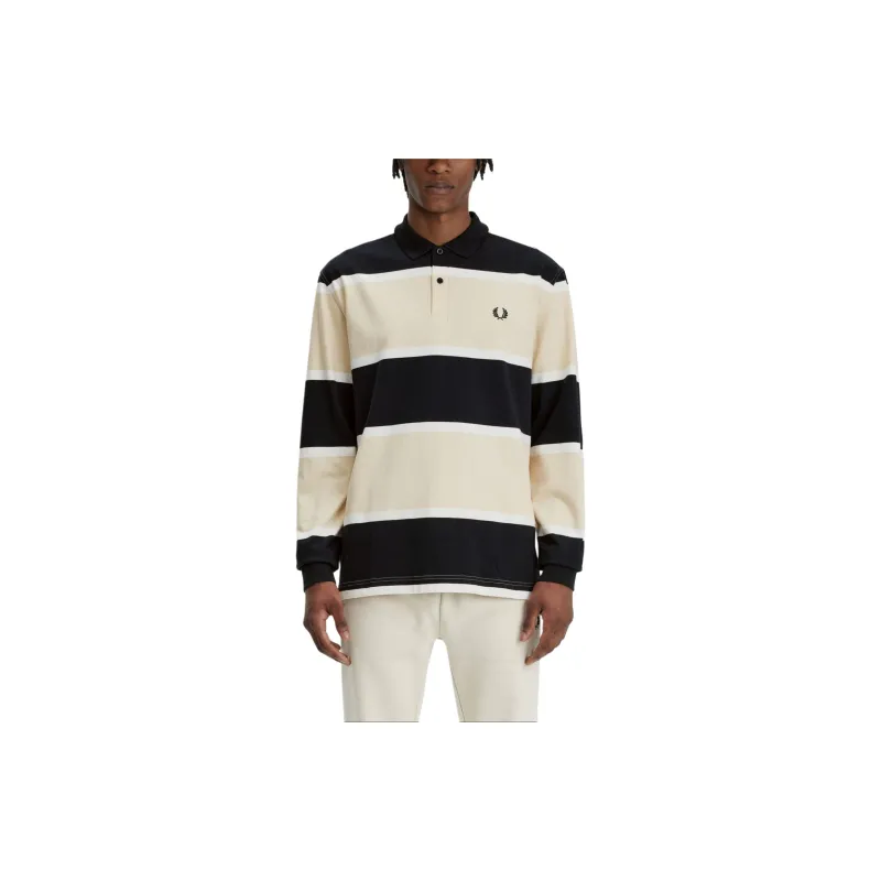 FRED PERRY Striped Polo Shirt-2