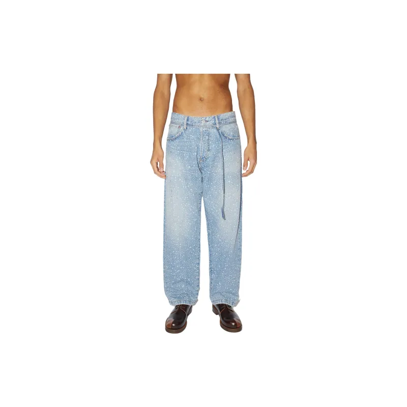 Acne Studios Jeans 1991 TOJ Rhinestone Unisex Light Blue-2