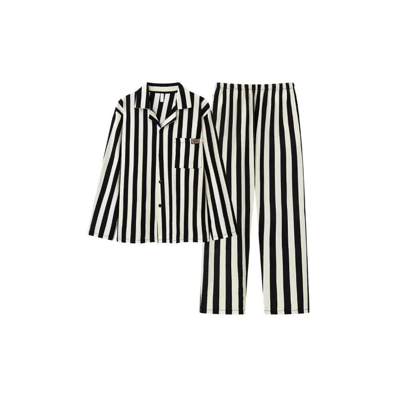 Qiao Ni Tong Pajama Set Men's Black-0