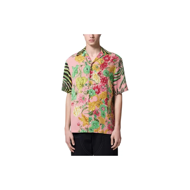 VERSACE FW23 Wildflower West Tiger Shirt Shirt Men's Multicolor-2
