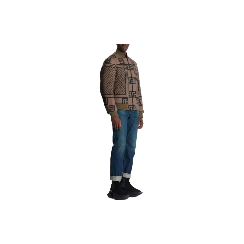 BALMAIN Reversible Monogram Bomber Jacket-3