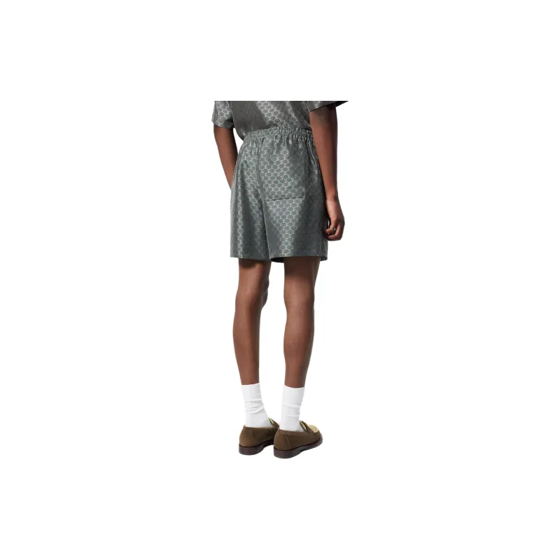 LOUIS VUITTON Drawstring Jacquard Silk Blend Shorts-3