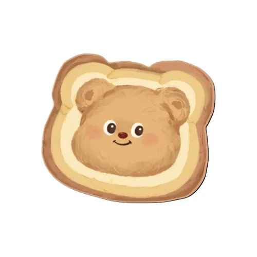 SHIBADU Rubber Cute Toast Bear Small Size Irregular Shape Mouse Pad Cartoon Office Desk Pad Mouse Pads