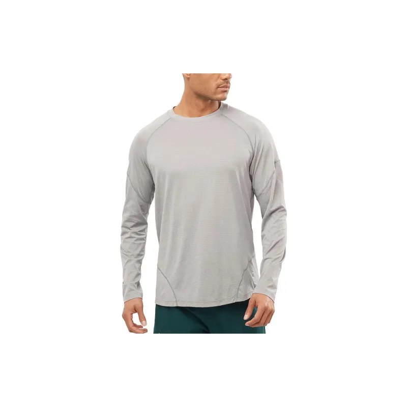 SALOMON CROSS RUN T-Shirt Men's Silver-1