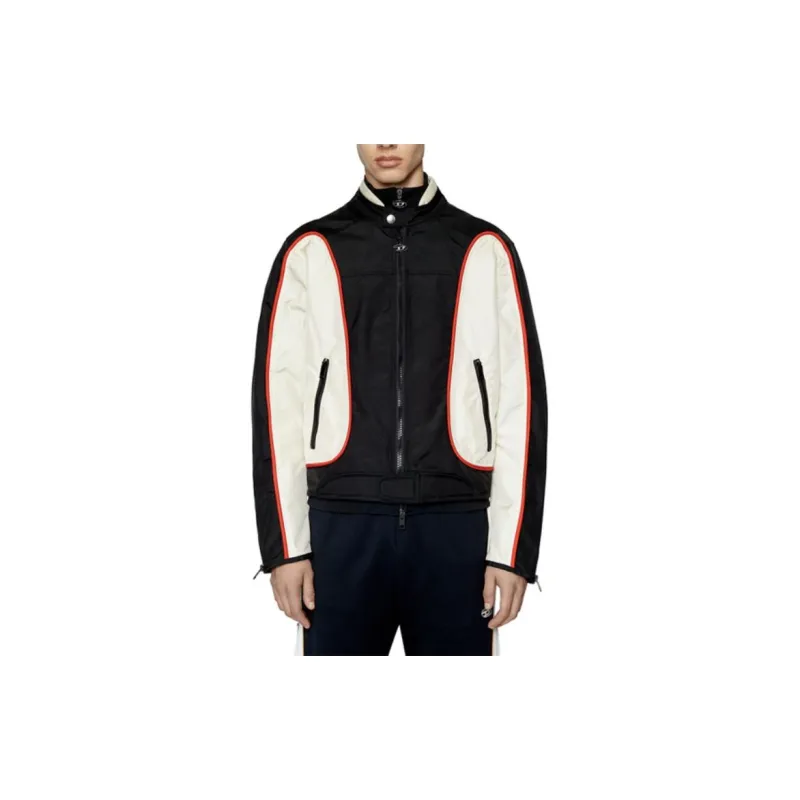 DIESEL J Blink Colour block Biker Jacket-3