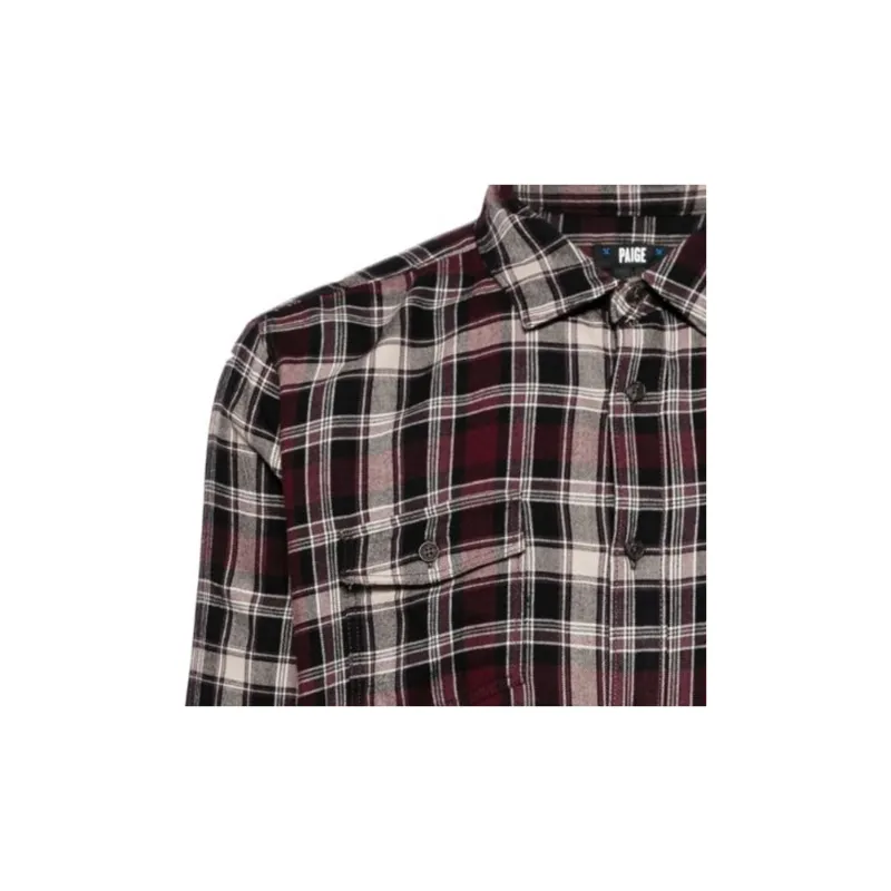 PAIGE Everett Plaid check Flannel Shirt-4