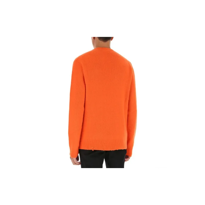 VERSACE Cashmere Sweaters Men Orange-4