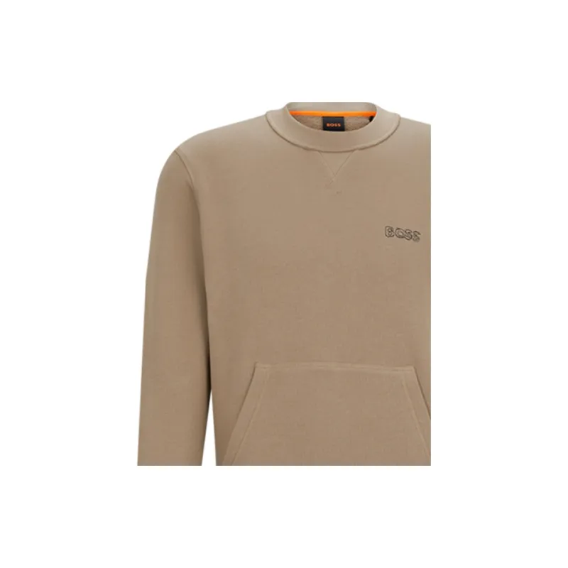 HUGO BOSS Logo embroidered Cotton Sweatshirt-5