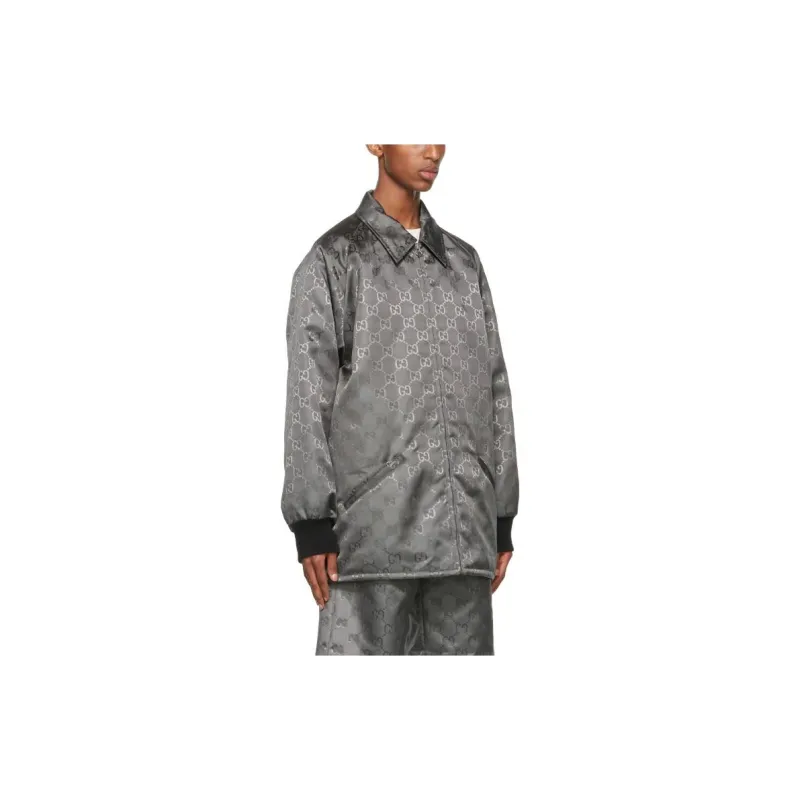 GUCCI Jackets Men Gray-3