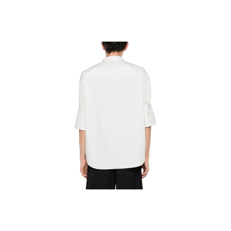 AMIPARIS Mandarin Collar Buttoned Shirt-2