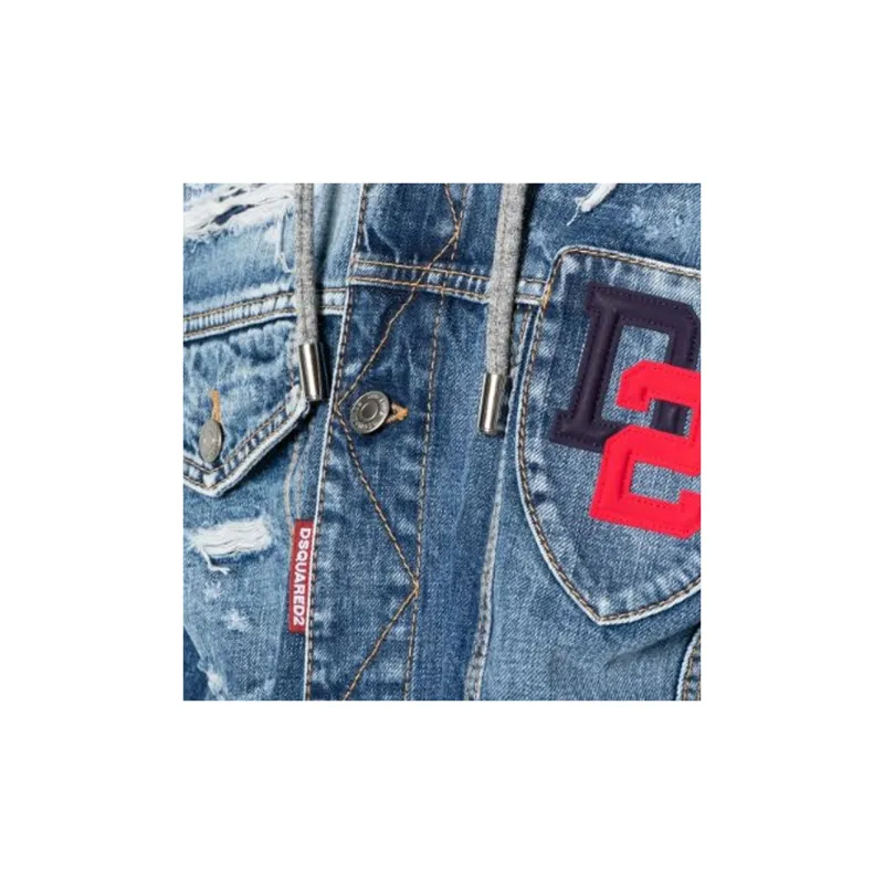 DSQUARED 2 Distressed Over Denim Jacket-5