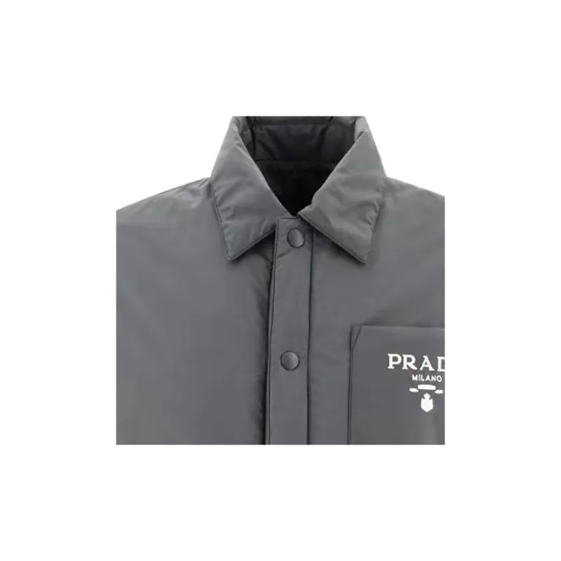 PRADA Puffer Jackets Men Gray-4