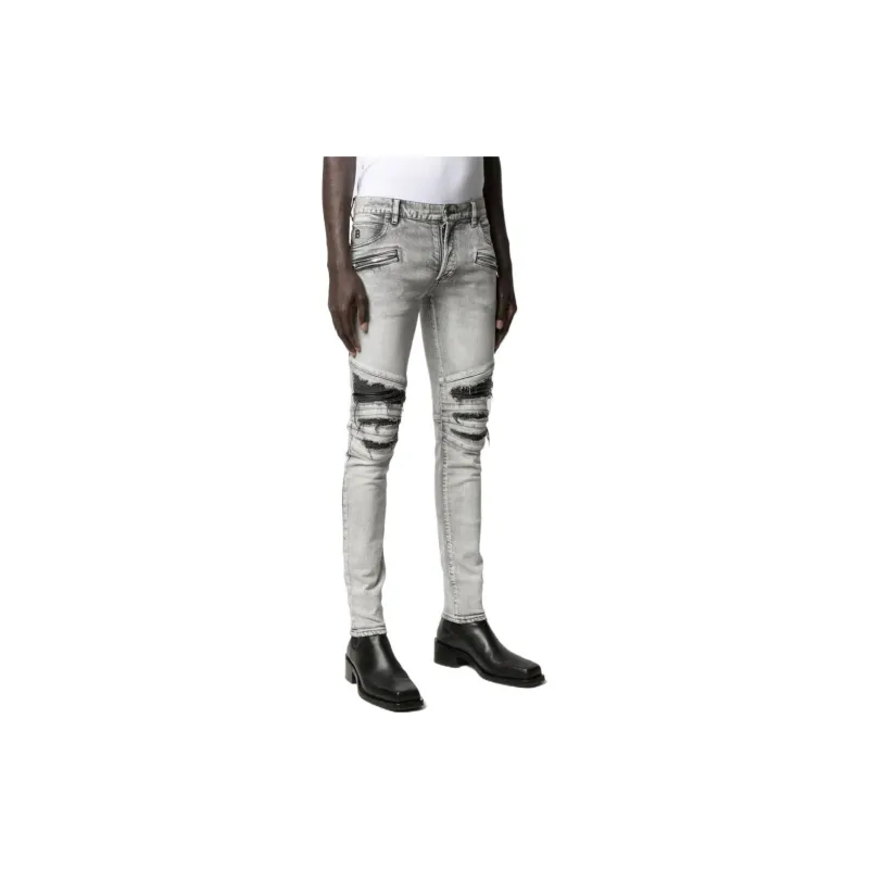 BALMAIN Jeans Men Gray-3