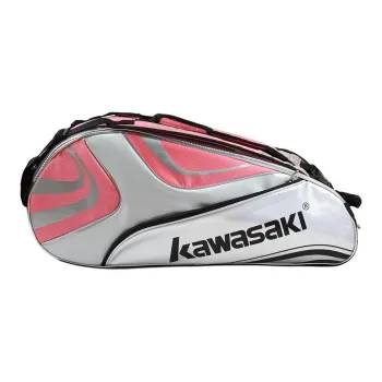 Kawasaki Fabric, Synthetic Leather Gym Bag Large Size Unisex Peach Pink