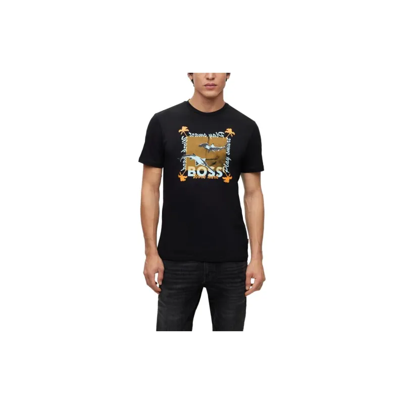 HUGO BOSS T Shirts Men Black-1