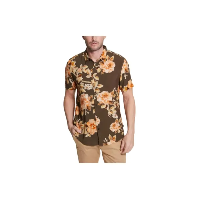 GUESS Shirts Men Tan-3