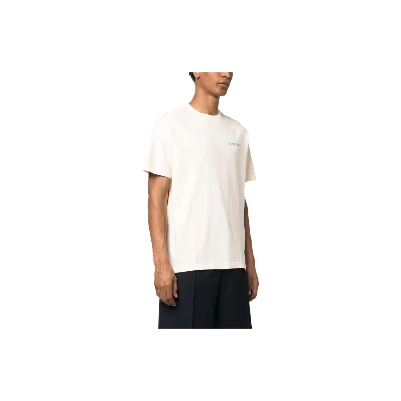 SPORTY & RICH Health Is Wealth Logo print T shirt-3