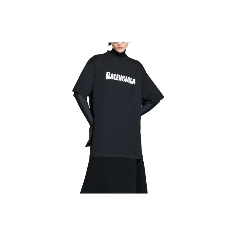 Balenciaga T Shirt Loose Fit Style Unisex Black-2