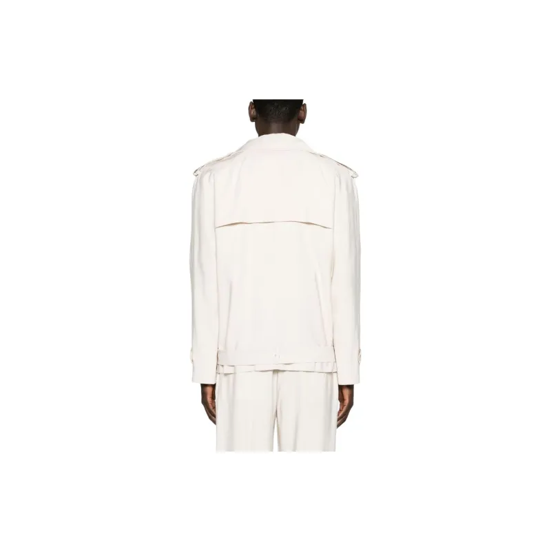 Patrizia Pepe Belted Textured Trench Jacket-2