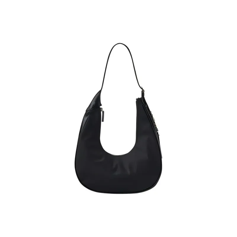 NERDY Nylon Crescent Bag Shoulder Bag Women's Black/Cream-0